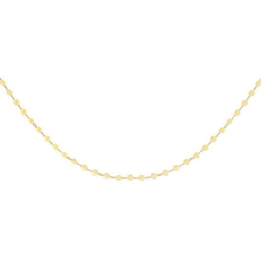 14K Gold Polished Mirror Chain