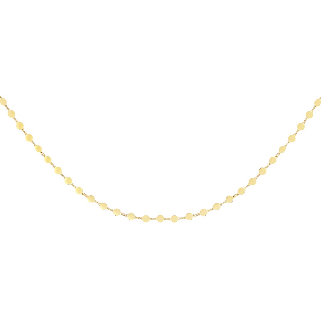 14K Gold Polished Mirror Chain